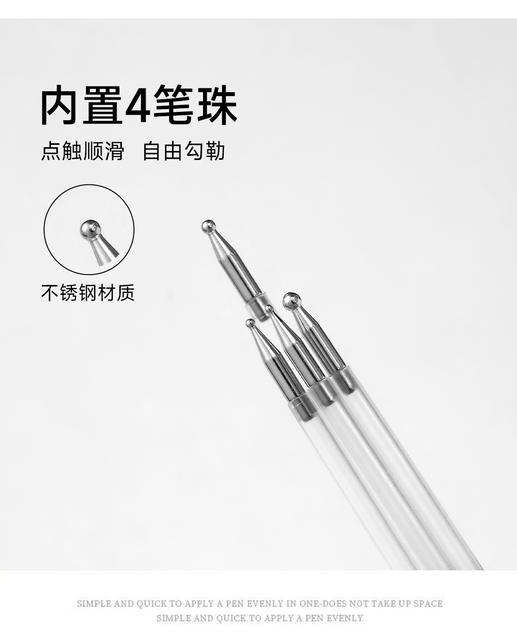 New five-in-one nail art point drill multi-functional color painting rubbing powder hook pen nail shop special tools point ball pen detail 7