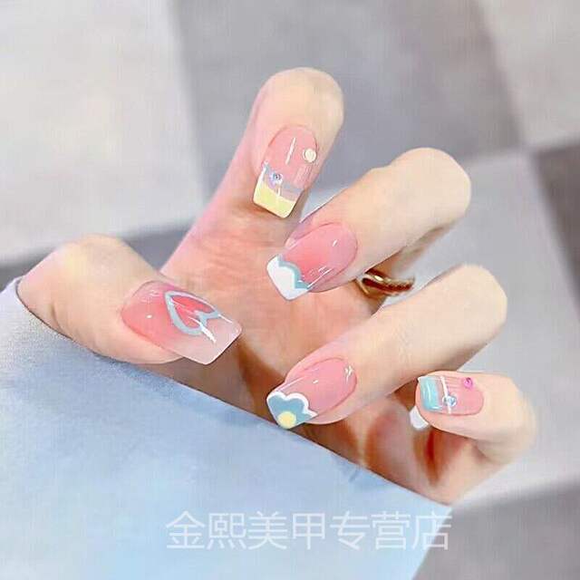 Children's Nail Stickers, Girls' Non-Toxic Nail Art Stickers, Dopamine Rainbow 2026 New Self-Adhesive No-Bake Decorations detail 8