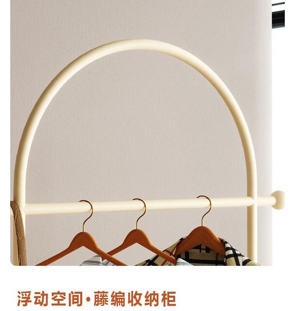 Floor-Standing Clothes Rack for Bedroom, Small Storage Rack with Dirty Laundry Basket, Movable Coat Rack detail 5