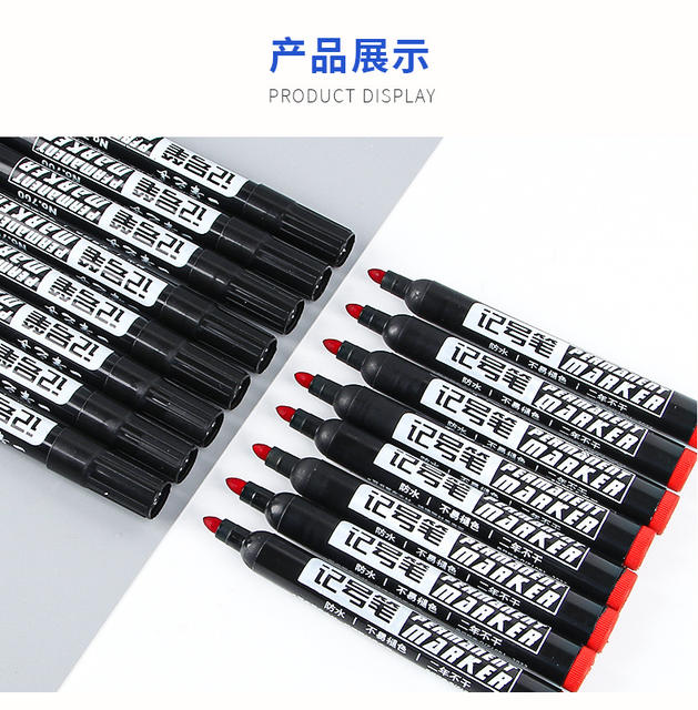 700 Thickened Oil-Based Marker Pen Refillable for Logistics, Large-Capacity Quick-Drying Blue-Black Thick Pen detail 11