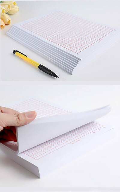 400-Grid Composition Paper, Red Grid Loose-Leaf Stationery Paper, 20×20 Red Grid Paper for Students' Language Assignments detail 9