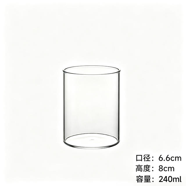 High Borosilicate Glass Cup, Cold and Heat Resistant, Simple and Minimalist Household Glass Cup, Ultra-Thin Straight Cup, Colin Cup, Juice Cup