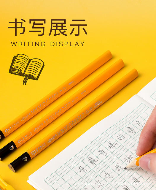 Chinese Pencil 6700 Large Triangle Thickened Beginner Writing Kidsren's Correction Grip Hb Thick Rod Student Practice Calligraphy 2B detail 10