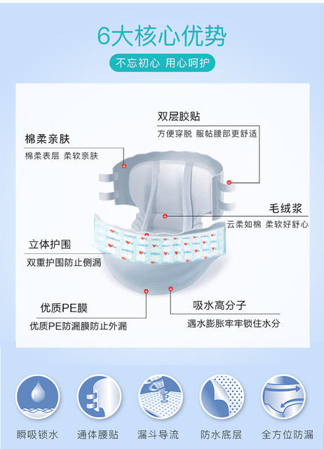 Qianzhiya diapers for the elderly large size diapers for adults L nursing pad for the elderly large size men's urine pad for women detail 2