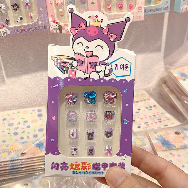 Sanrio Children's Nail Stickers Girls Cute Fun Nail Stickers Student Nail Stickers Sweet Nail Stickers Children Wear Nail Stickers detail 8
