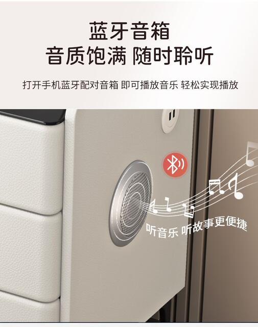 Smart Bedside Table for Small Apartments, Italian-Style Light Luxury Minimalist Design, Wireless Charging, Multifunctional Smart Storage Cabinet detail 10