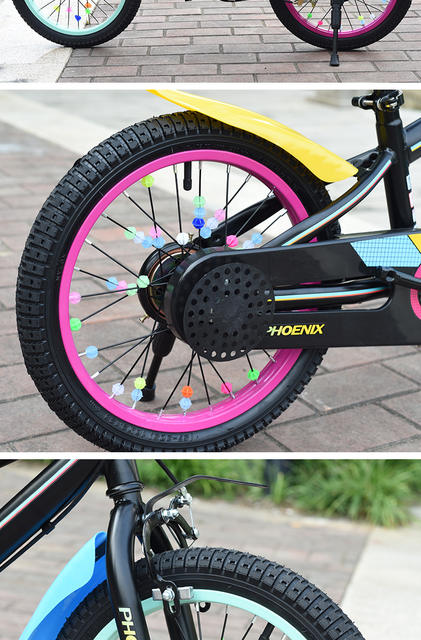 Bicycle Spoke Color Beads Children's Bicycle Luminous Spoke Decoration Mountain Bike Steel Wire Cylinder Riding Accessories detail 5
