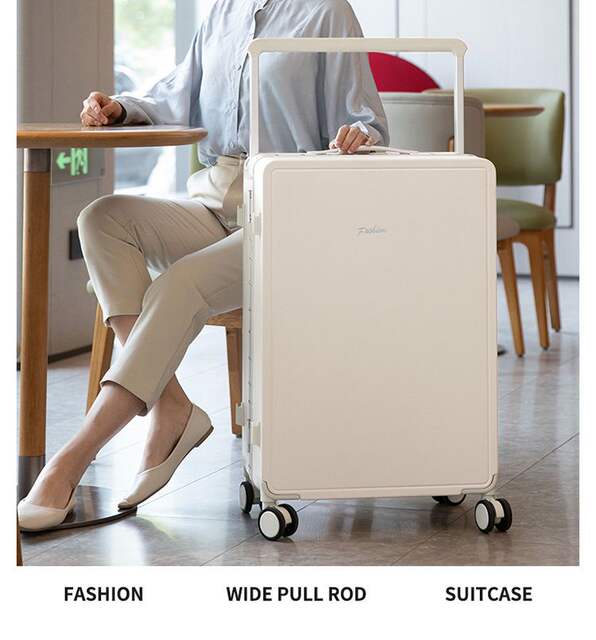 Wide Trolley Suitcase New Aluminum Frame Trolley Case Password Box Large Capacity Silent Multi-Functional Universal Wheel Suitcase detail 3