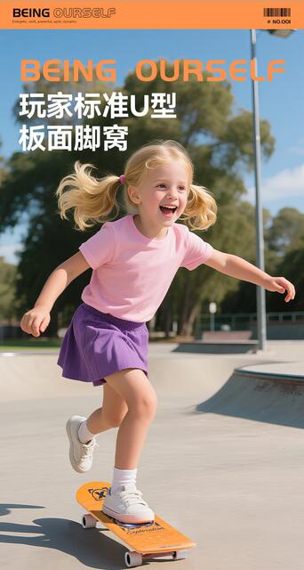 Xtep Genuine Children's Skateboard for Beginners, Boys and Girls Toy, Elementary School Students' Skateboard, Double Kick Board, Land Surfboard detail 8