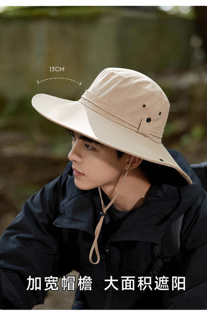Western Cowboy Hat with Large Brim for Summer, Sun Protection Bucket Hat for Women and Men, Suitable for Outdoor Climbing and Hiking detail 7