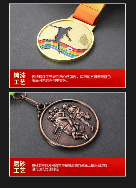 Custom Metal Medals for World Cup Competitions, Marathon Awards, Event Commemorations, Logo Rewards, and Enamel Hanging Badges detail 6