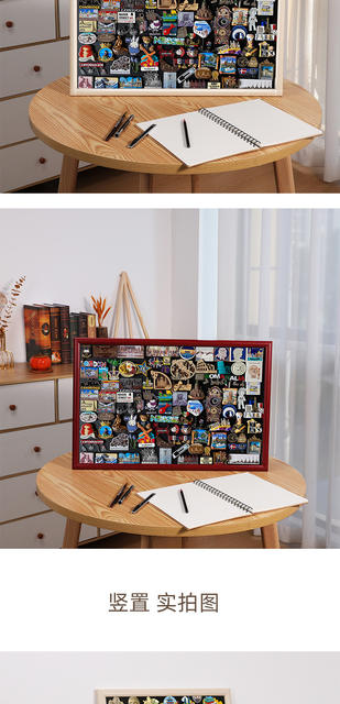 Refrigerator Magnet Display Board Magnetic Suction Small Blackboard Wall Storage Photo Frame Collection Wall Hanging Background Board with Bracket detail 8