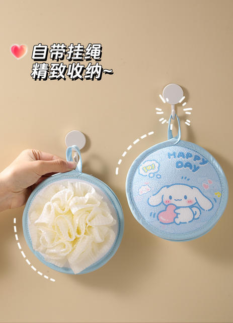 Cartoon Bath Towel and Bath Flower Two-In-One Children's Painless Mud Rub Cinnamon Dog Bath Ball Northeast Bath detail 9