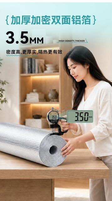Insulation Cotton, Thermal Insulation Cotton, Sun Protection and Shading for Sunroom Roofs, Window Insulation Panels, Double-Sided Aluminum Film, Pearl Cotton detail 7