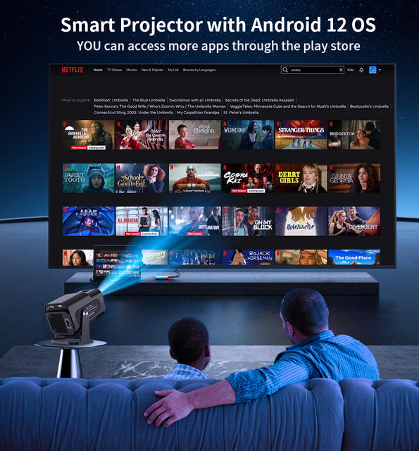 Cross-Border Hy320Mini High-Definition Projector with Screen Mirroring, Android Portable Mini Home Projector Manufacturer detail 2