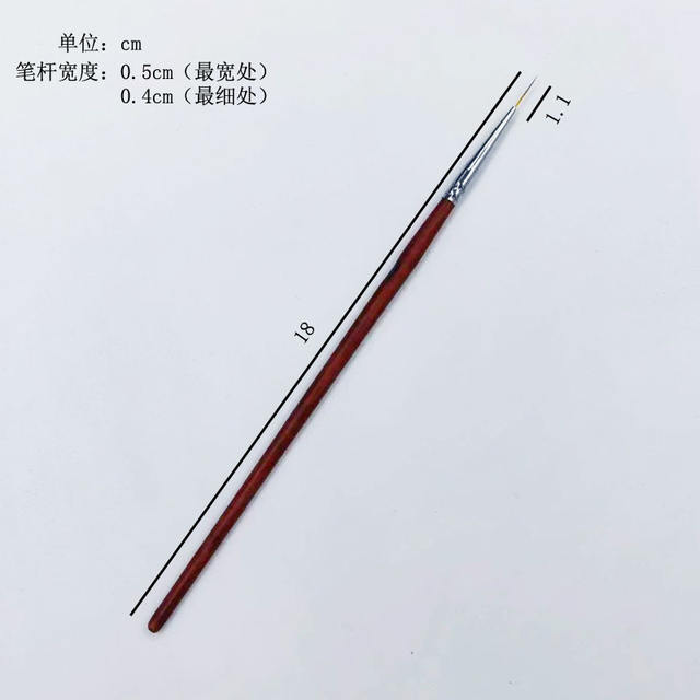 Factory Direct Sales Nail Art Drawing Pen Wooden Pole Thin Drawing Pen Hook Line Pen Color Painting Flower Pen Bjd Facial Pen Wholesale detail 7