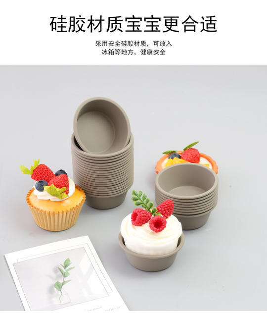 Factory Direct Sales Food-Grade Silicone Muffin Cup Cake Mold High Temperature Resistant Baking Tool DIY Cake Mold Dessert detail 4