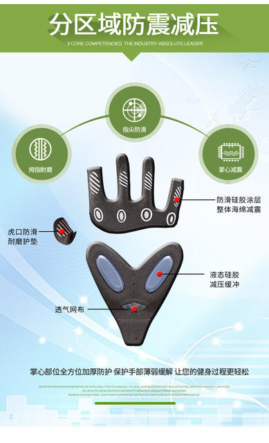 Half-Finger Shock-Absorbing Gloves with Air Cushion for Women, Breathable Cycling Gloves, Yoga Ice Silk Wear-Resistant Anti-Slip Callus Prevention Fitness Gloves detail 8