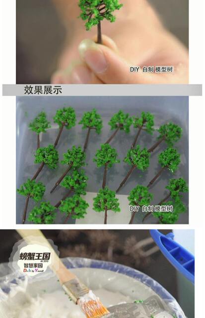 Factory Direct Supply Architectural Sand Table Model Handmade Materials Artificial Tree Micro Landscape Small Tree Camphor Tree Street Tree Finished Product detail 7