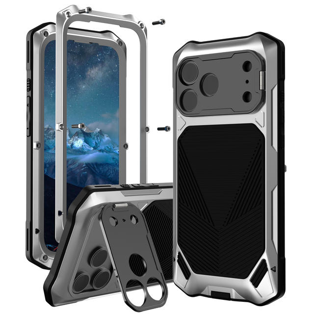 Suitable for Apple 17Promax Anti-Fall Mobile Phone Case, Full-Cover Metal Stand, Iphone18Pm Magnetic Mobile Phone Case detail 9