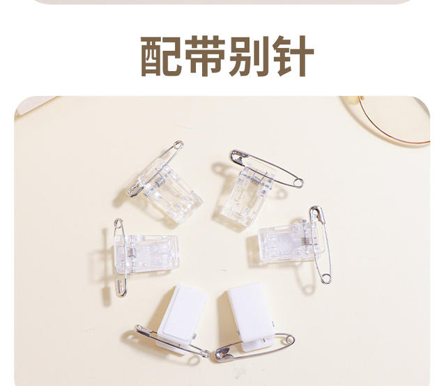 Acrylic Plastic Clips Stationery Accessories Transparent Small Adhesive Folders Journal Pp Clips DIY Clip Strips Long Tail detail 8