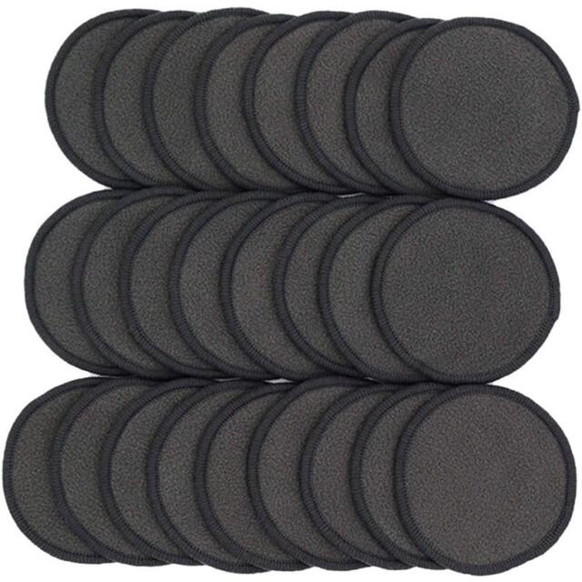 Manufacturer Wholesale Reusable Washable Makeup Remover Cotton Pads Two-Layer Facial Cleansing Pads Bamboo Charcoal Fiber Makeup Remover Pads detail 8