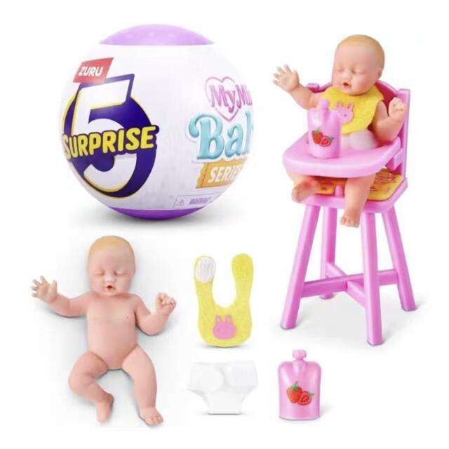 Zuru Baby Ball Second Generation Five Times Surprise Ball Miniature Simulation Playhouse Toy Stroller Baby Car Toy detail 4