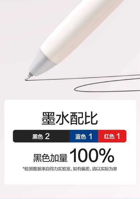 Deli Ns565 Three-Color Retractable Pen 0.5mm Multi-Color Model for Students to Take Notes with Blue and Red Pens for Marking Mistakes detail 5