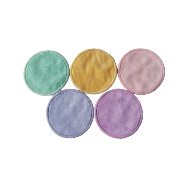 Ready-Made Cross-Border Reusable Crystal Velvet Makeup Remover Pads, Round 8cm Washable Crystal Velvet Makeup Remover Pads