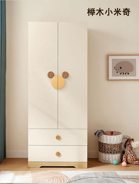 Mickey Children's Room Wooden Handle Drawer Furniture Cute Cartoon Bear Semi-Circular Wooden Wardrobe Door Handle detail 7