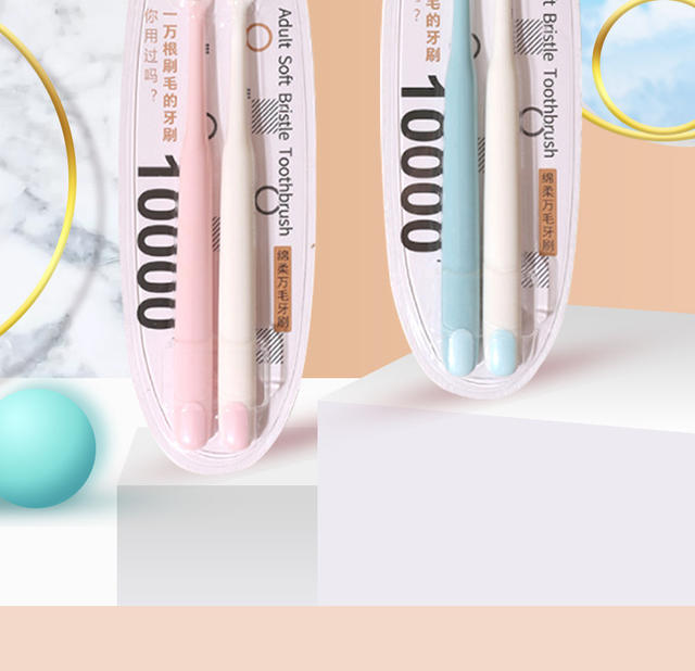 Lechi 2-Pack Macaron Soft-Bristle Toothbrush Couple's Version, High-Density Antibacterial Soft Bristles for Pregnant Women and Postpartum Use detail 4