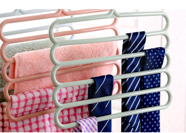 Household Pants Drying Rack Five-Layer Multi-Functional Storage Clothes Rack Wardrobe Space-Saving Multi-Layer Pants Rack Clothes Rack Wholesale detail 6