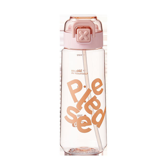 Fuxing Student Water Cup Sealed Anti-Fall and Leak-Proof Portable Straw Cup Unisex Simple Cup with Handle Kettle