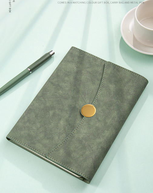 A5 Business Notebook Gift Box suit High Color Value Three Folding Round Iron Buckle Meeting Office Notepad Customizable detail 7