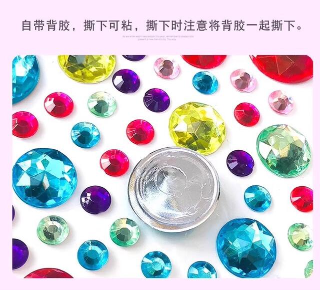 New Princess Cartoon Crystal Stickers 3D Three-Dimensional Gemstones Children's Diamond Paste Paintings Girls Toys with Diamonds Wholesale detail 3