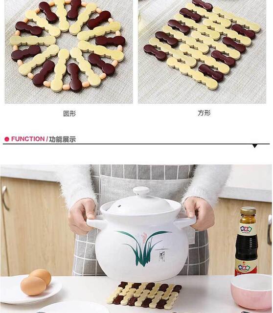 Premium Bamboo Heat Insulation Mat, Anti-Scalding and Heat-Resistant Mat for Dishes, Casserole Mats, Table Mats, Bowl Mats, Tea Cup Mats, Plate Mats detail 2