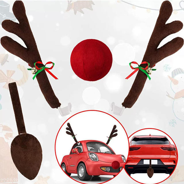 Christmas Car Roof Decoration Antlers Christmas Decorations Personalized Car Ornaments Car Show Event detail 12