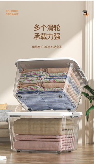 Plastic Transparent Storage Box with Lid for Household Clothes Storage Box Extra Large Storage Box Storage Box detail 8