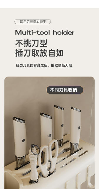 Chopsticks Storage Box Wall-mounted Punch-free Kitchen Knife Rack Storage Rack Household Chopsticks Cage Basket Multi-functional Integrated Chopsticks Holder detail 7
