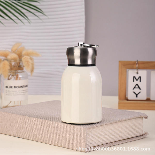Trendy Mini Stainless Steel 316 Student Thermos Cup with Lock and Pull Ring, Portable Pocket Gift detail 10