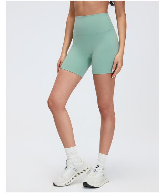 Naked Stretch Yoga Pants Belly Tight Hip Riding Fitness Triple Pants Tight Running Shorts Women DK067 detail 10