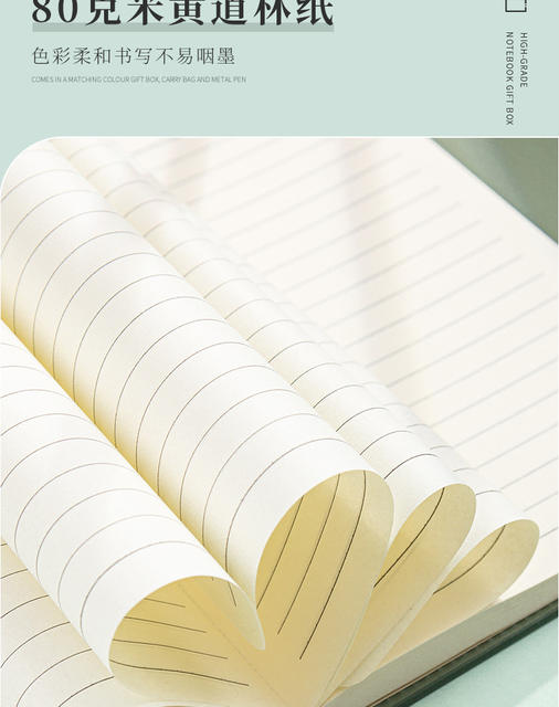 A5 Business Notebook Gift Box suit High Color Value Three Folding Round Iron Buckle Meeting Office Notepad Customizable detail 11