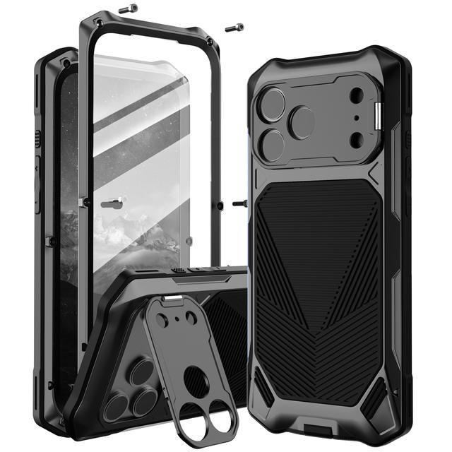 Suitable for Apple 17Promax Anti-Fall Mobile Phone Case, Full-Cover Metal Stand, Iphone18Pm Magnetic Mobile Phone Case detail 6