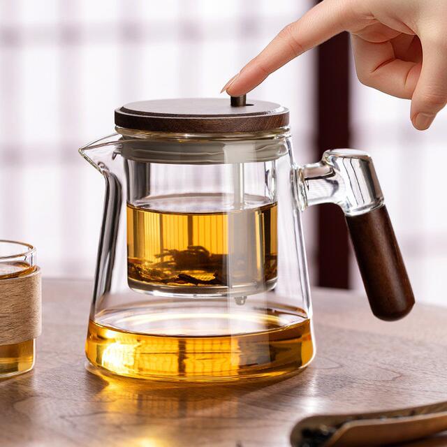 Teapot, Tea Set, Elegant Cup, Tea Brewing Pot, Tea Brewing Cup, Household Tea Water Separation Filter, Tea Brewing Device, High-Temperature Resistant Glass