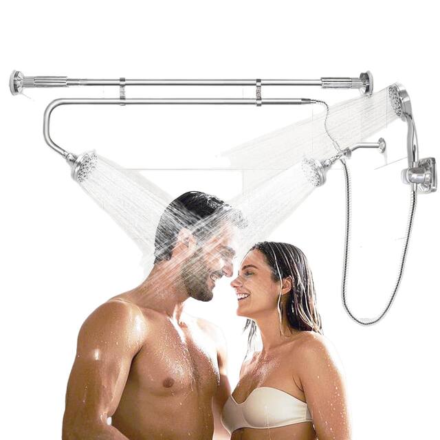 Cross-Border Popular Double Supercharged Shower Head 9-Function Handheld Shower Head Bath Shower Set Wholesale detail 4