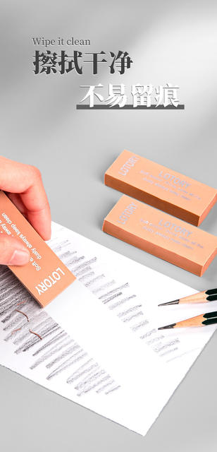 Old man's head rubber wholesale sketch painting high-gloss studio eraser supplies a box of primary school students learning stationery detail 3