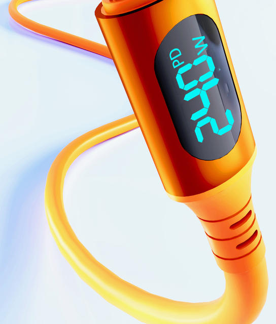 Smart Digital Display Type-C Data Cable 240W Super Fast Charging Suitable for Huawei Oppo Xiaomi Apple 15 Charging Cable detail 6