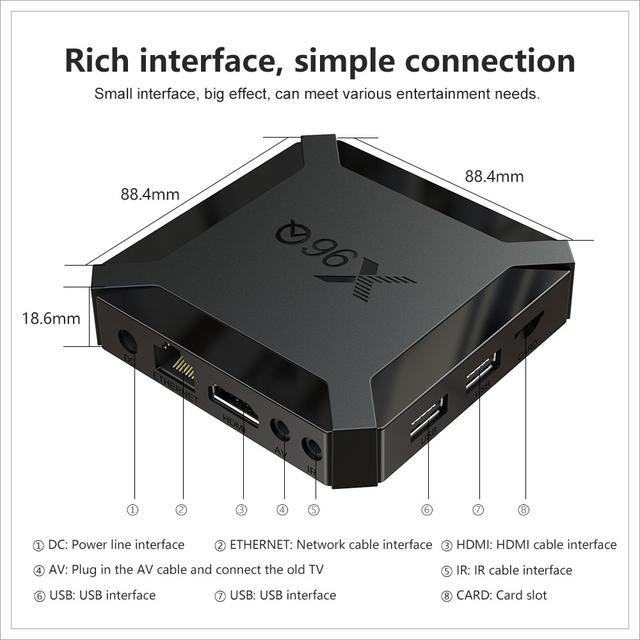 X96Q Cross-border Set Top Box Quan Zhi H313 HD WiFi Native Android 10 Foreign Trade Network Media Player detail 3