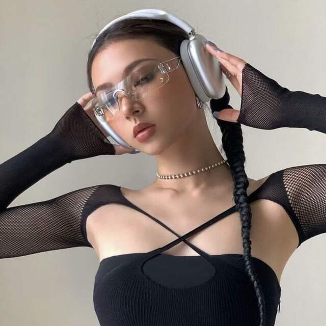 Headphone Photo Props Internet Celebrity Selfie Headphone Model American Japanese Jk Girl Outdoor Photo Decoration detail 8