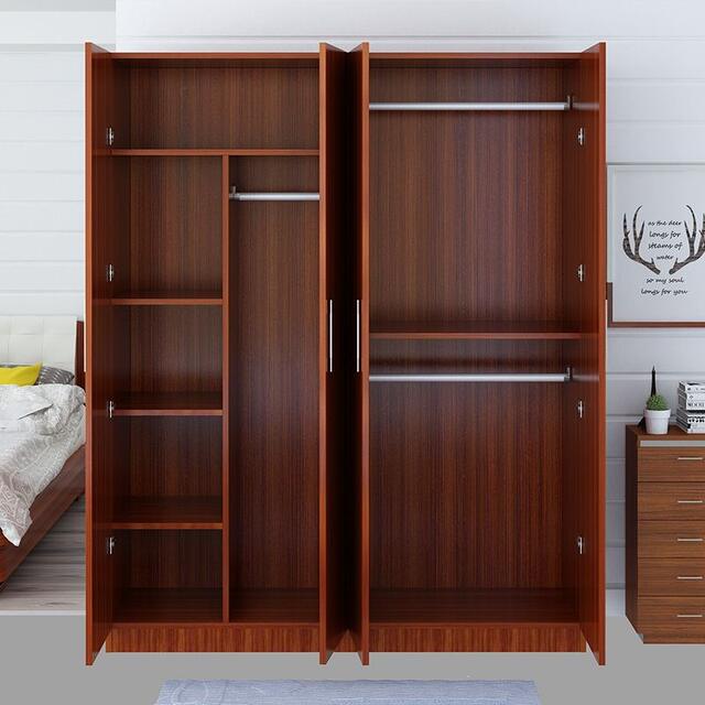 Simple Wooden Wardrobe for Home Use, Small Wooden Cabinet for Assembly, Storage Cabinet for Rental Housing, Solid Wood Furniture detail 1